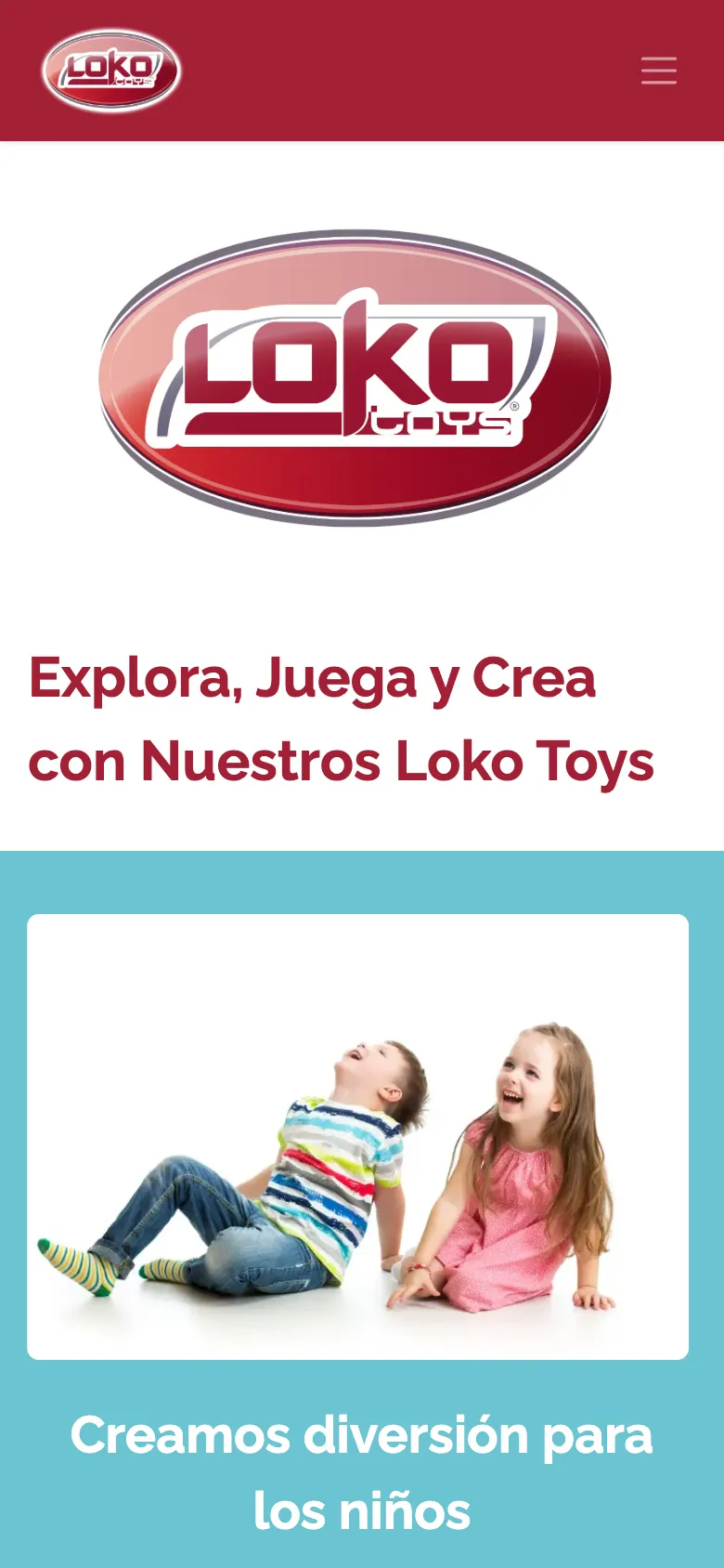 La web de Loko Toys en el móvil