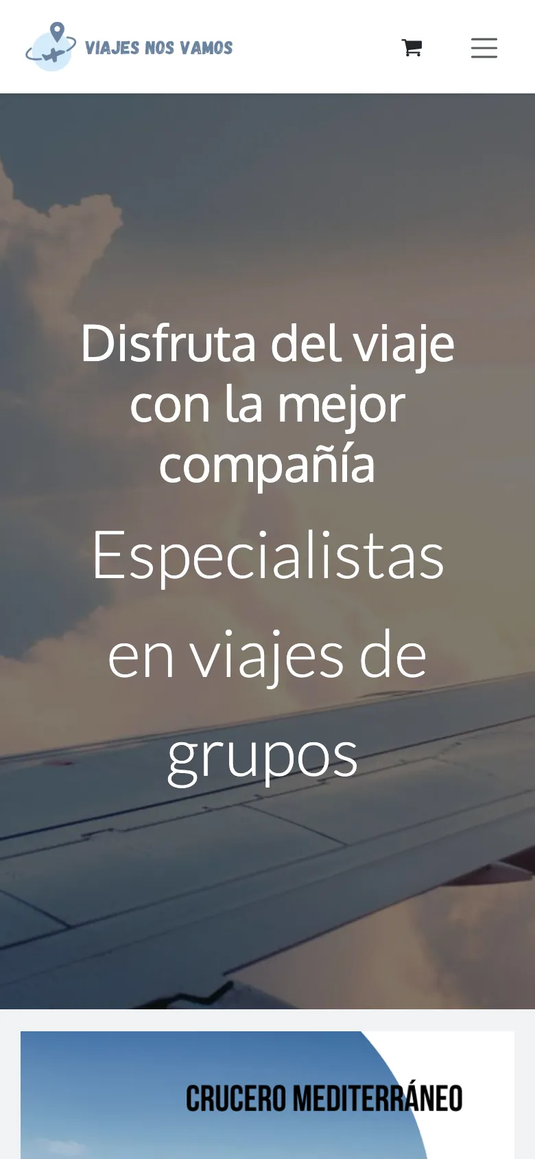 La web de Viajes Nos Vamos en el móvil